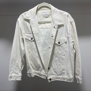 Club Monaco white denim jacket